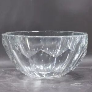 Late 20th Century Orrefors Sweden Heavy Crystal Bowl
